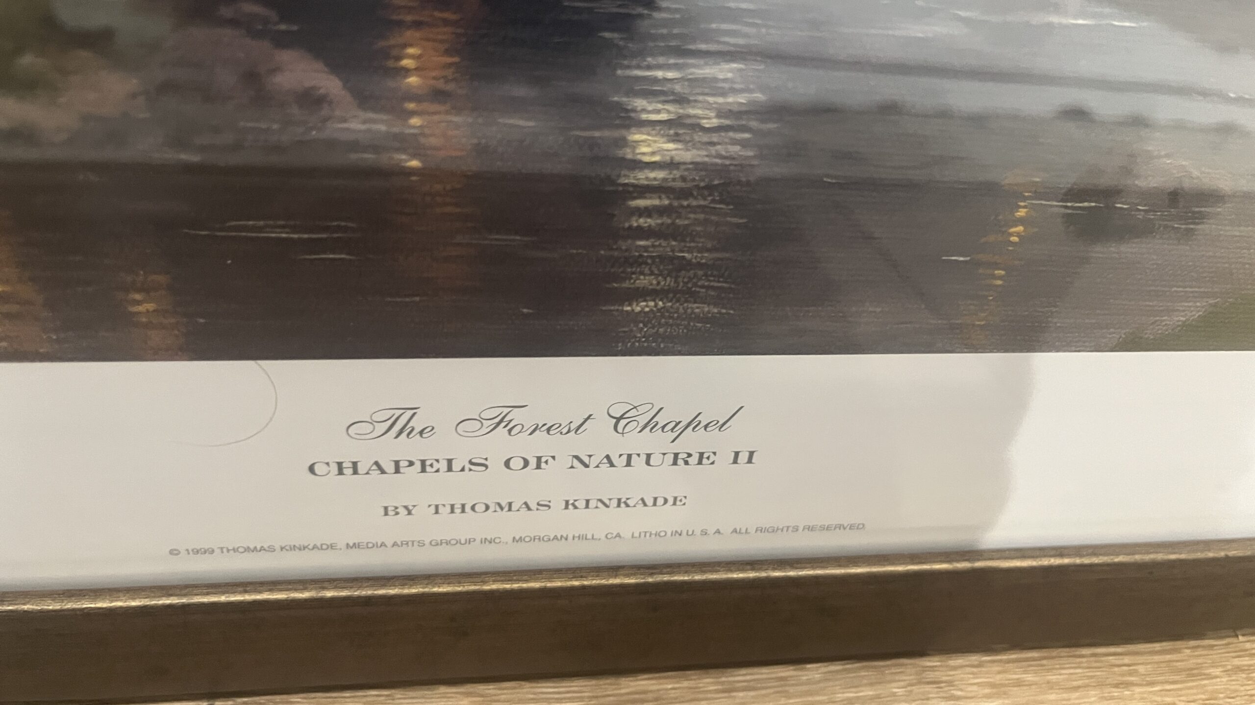 Thomas Kinkade - Forest Chapel / Gallery Proof / Limited Edition - Image 3